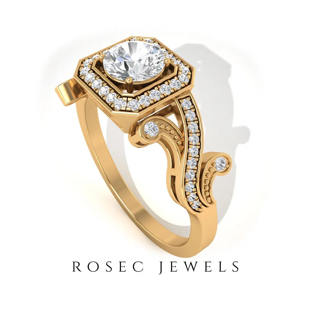 0.75 CT Zircon Engagement Ring