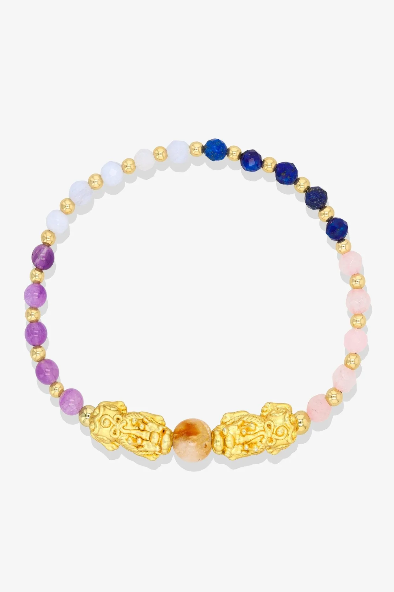 11:11 Limited Edition Multiple Love Feng Shiu 18K Gold Vermeil Lucky Coin Charm Bracelet