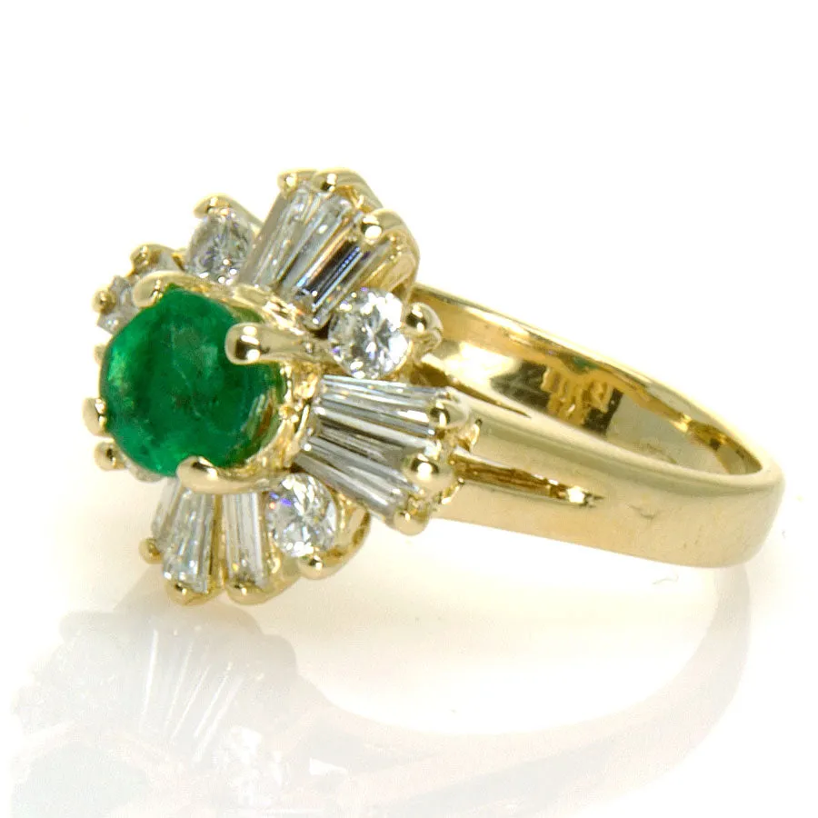 1.45ct Emerald & Diamond Cocktail Ring
