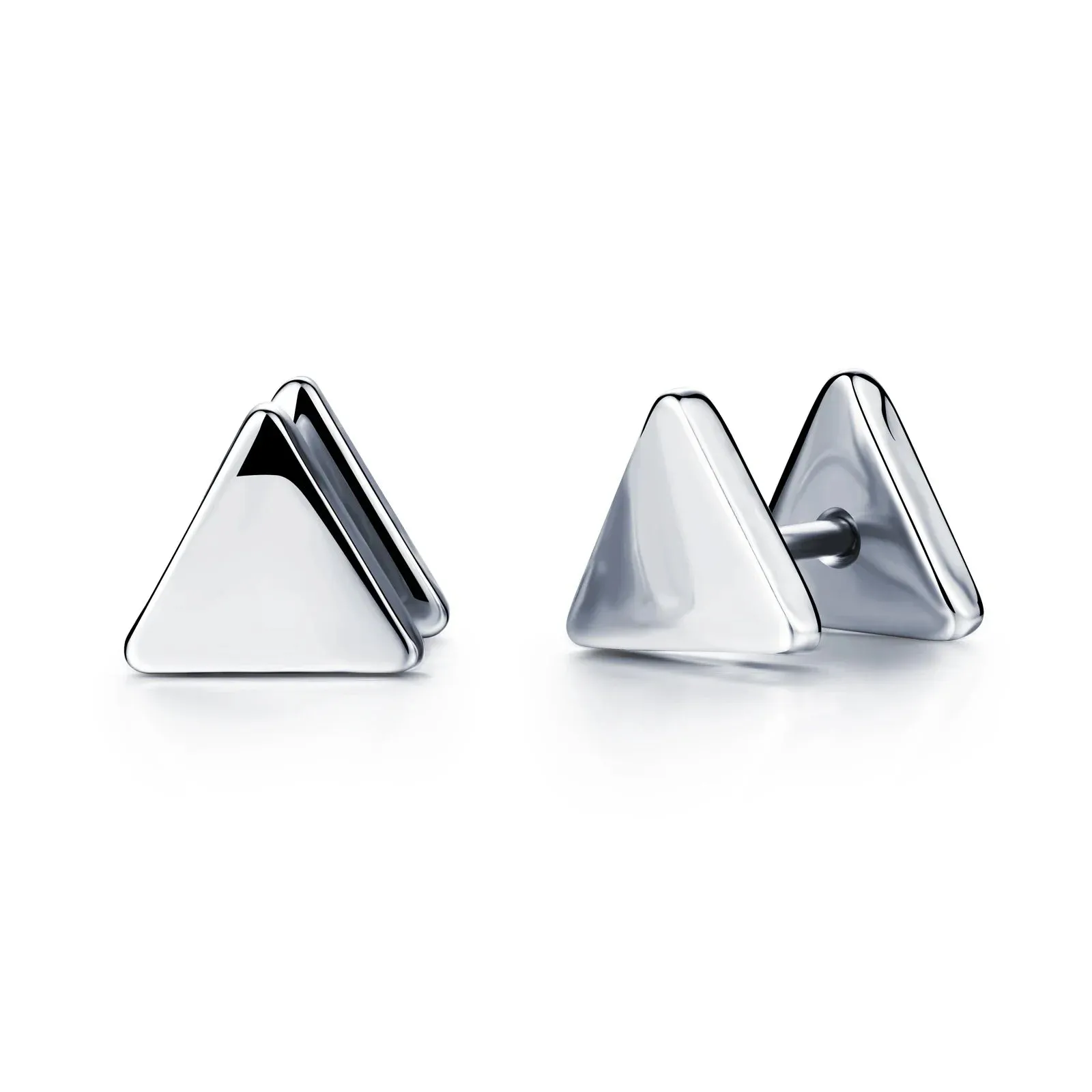 2023 Punk Stainless Surgical Steel Stud Earrings – Small Gothic Geometry, Skeleton Rock Zircon Jewelry for Women & Men