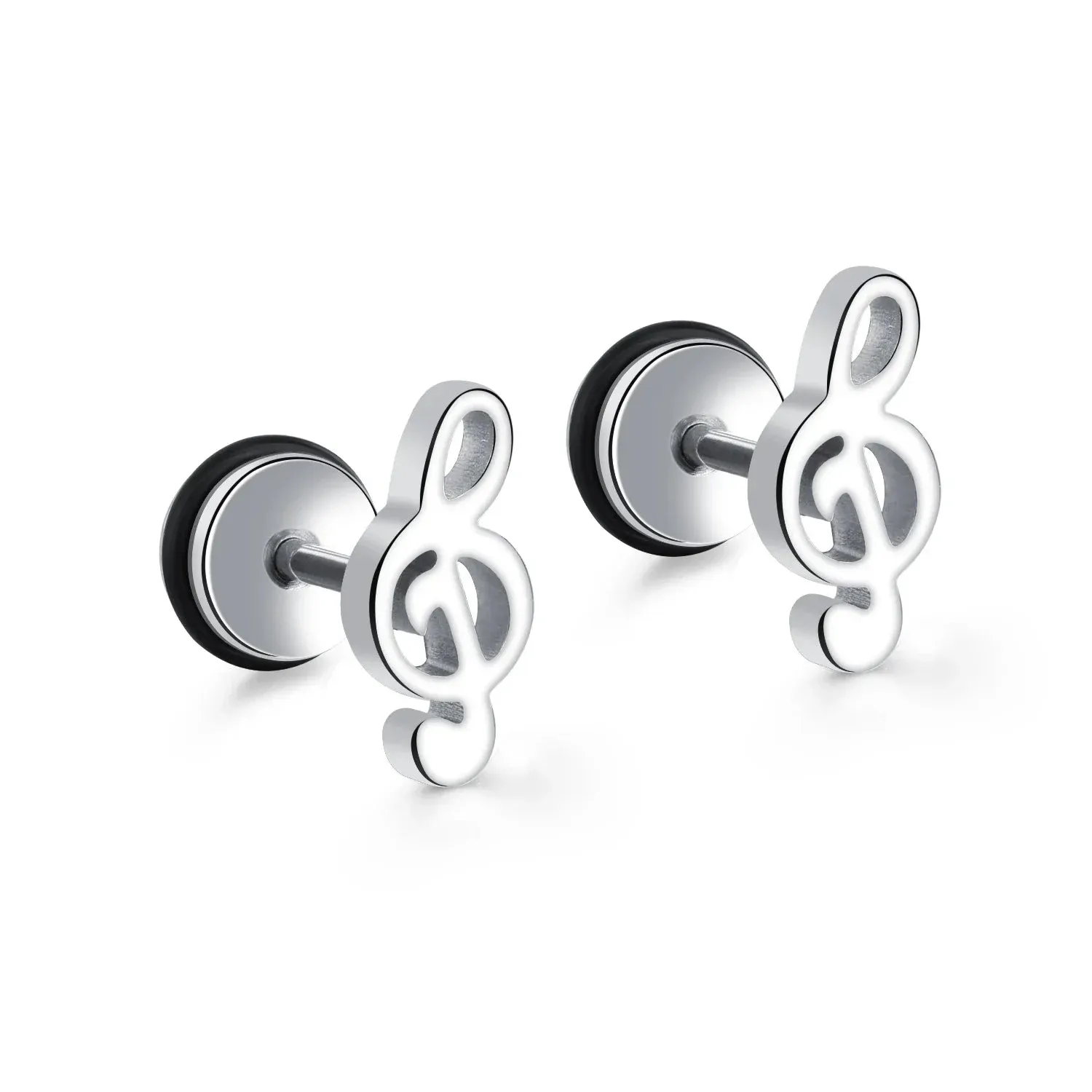 2023 Punk Stainless Surgical Steel Stud Earrings – Small Gothic Geometry, Skeleton Rock Zircon Jewelry for Women & Men