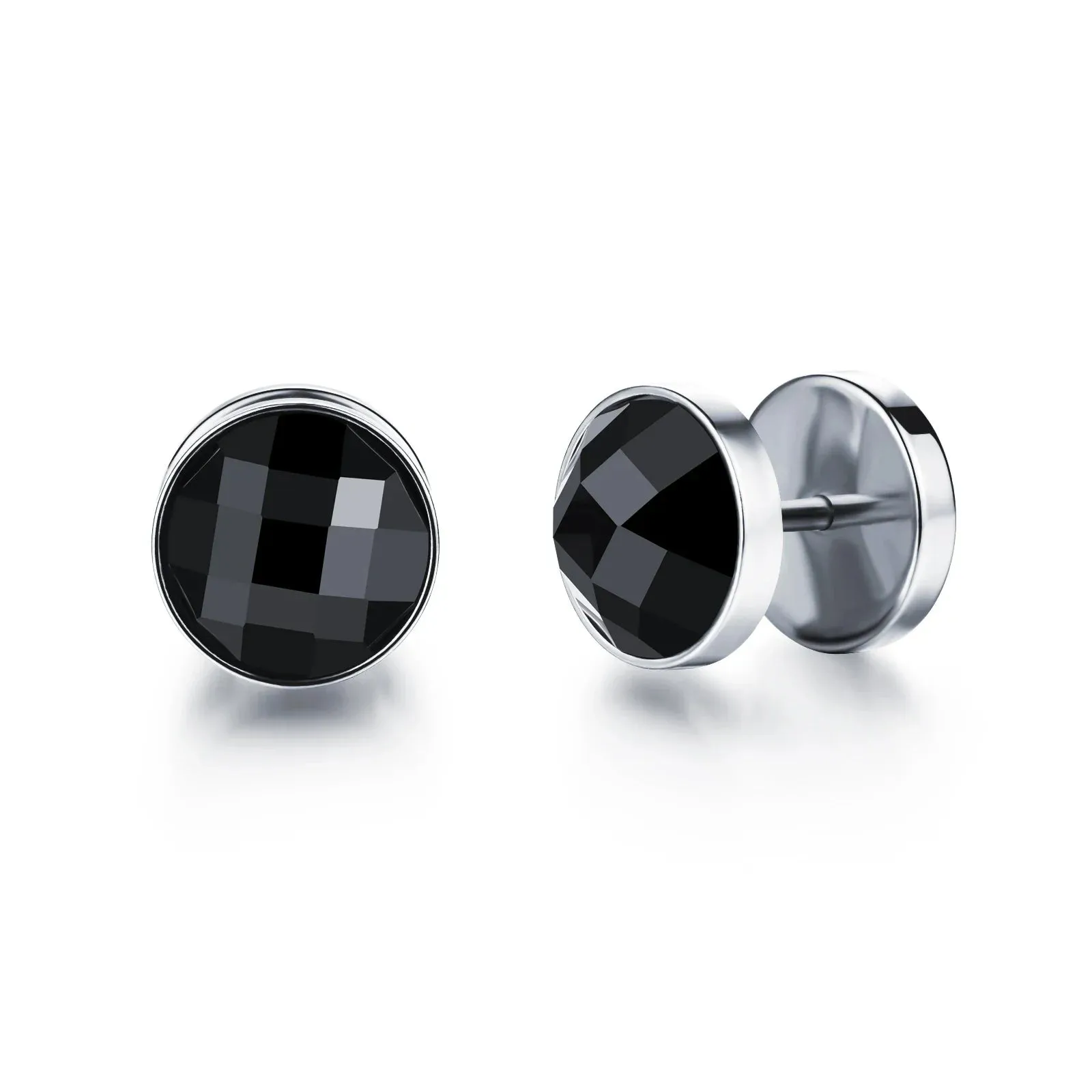 2023 Punk Stainless Surgical Steel Stud Earrings – Small Gothic Geometry, Skeleton Rock Zircon Jewelry for Women & Men