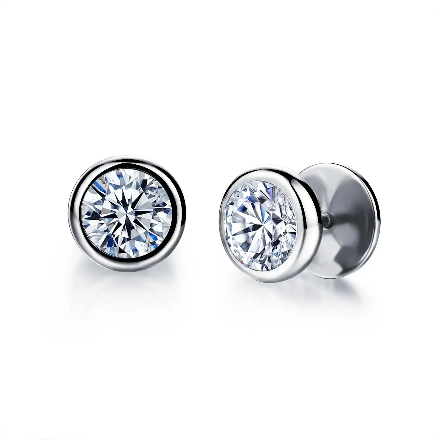 2023 Punk Stainless Surgical Steel Stud Earrings – Small Gothic Geometry, Skeleton Rock Zircon Jewelry for Women & Men
