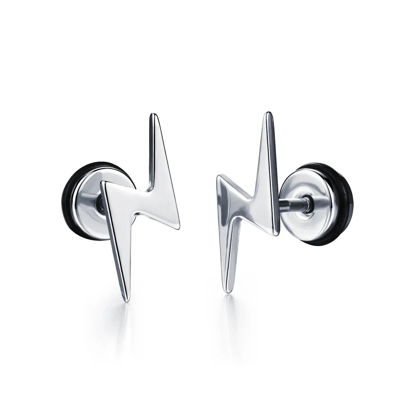 2023 Punk Stainless Surgical Steel Stud Earrings – Small Gothic Geometry, Skeleton Rock Zircon Jewelry for Women & Men