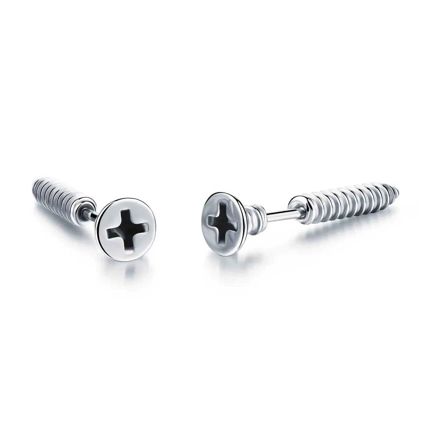 2023 Punk Stainless Surgical Steel Stud Earrings – Small Gothic Geometry, Skeleton Rock Zircon Jewelry for Women & Men