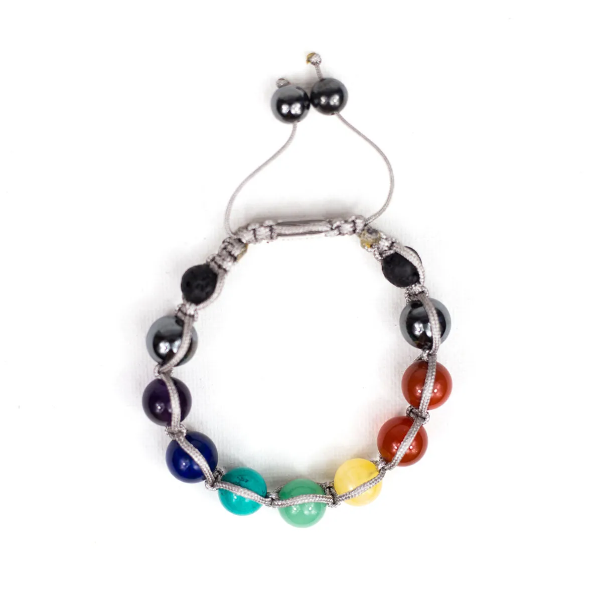 7 CHAKRA HEALER BRACELET l  Red Jasper, Carnelian, Yellow Calcite, Green Jade, Turquoise, Lapis Lazuli & Amethyst