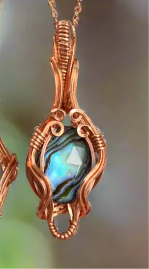 Abalone Shell & Quartz Doublet Pendant