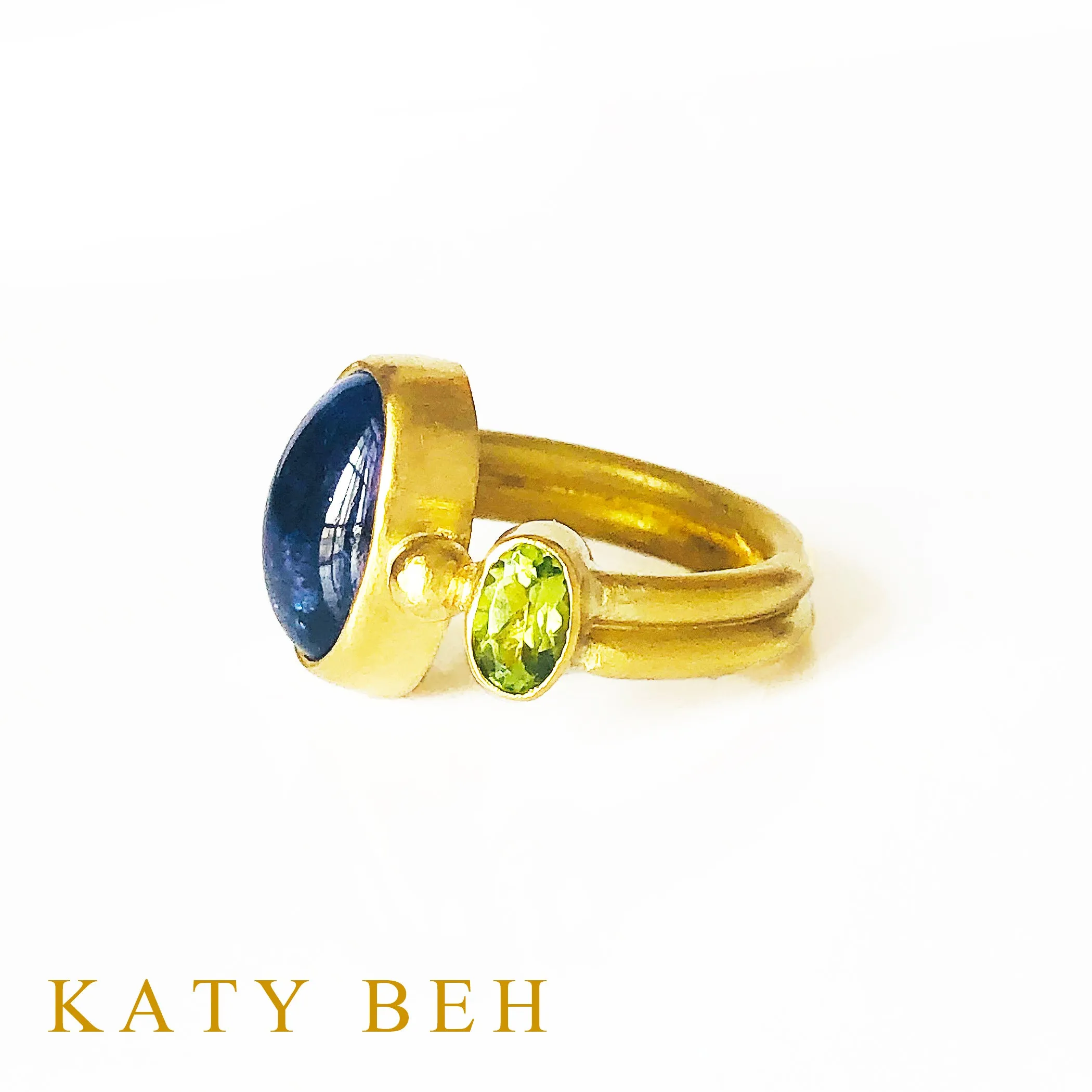 Adina Tanzanite and Peridot Ring