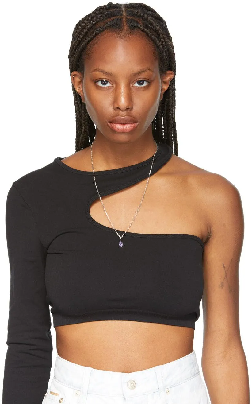 Alan Crocetti Silver Micro Amethyst In Heat Necklace