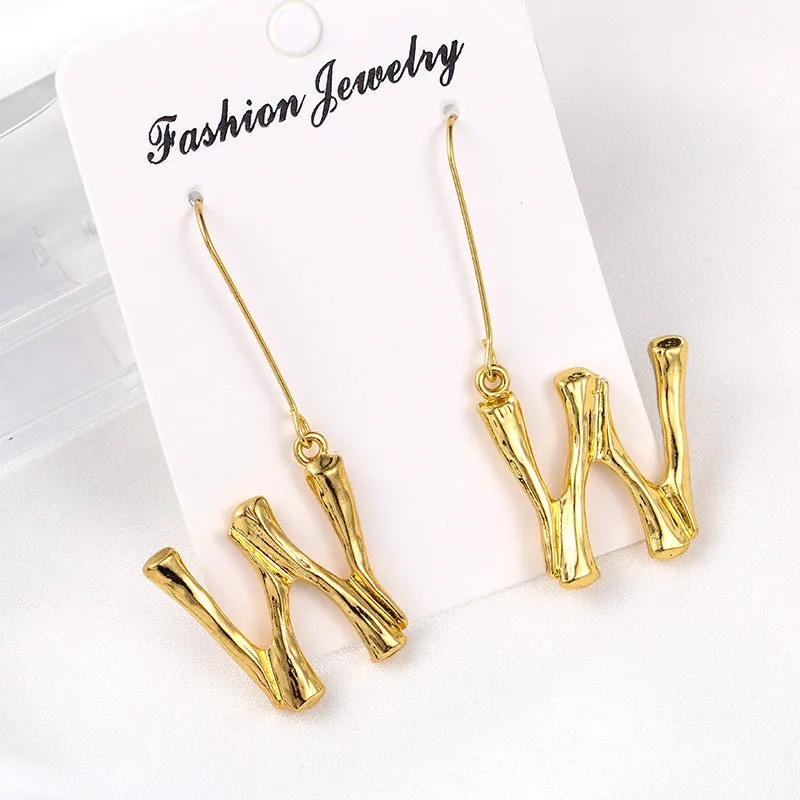 Alloy letter Earrings