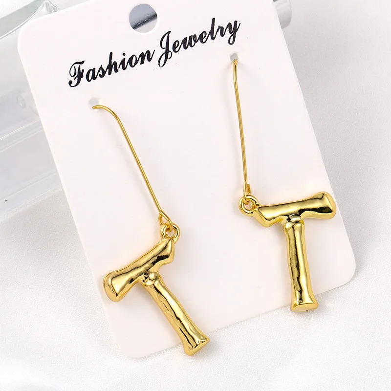 Alloy letter Earrings