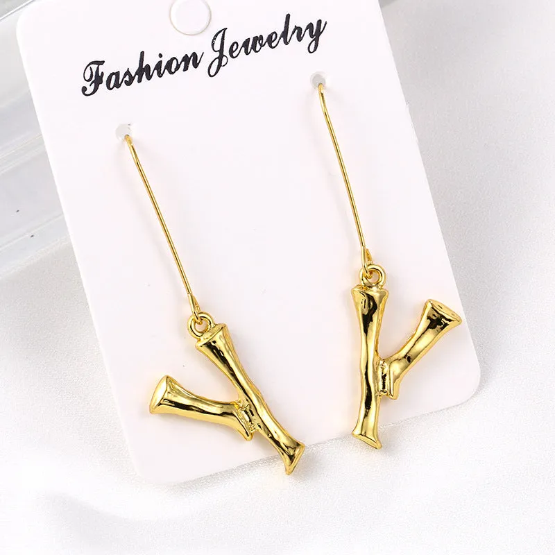 Alloy letter Earrings