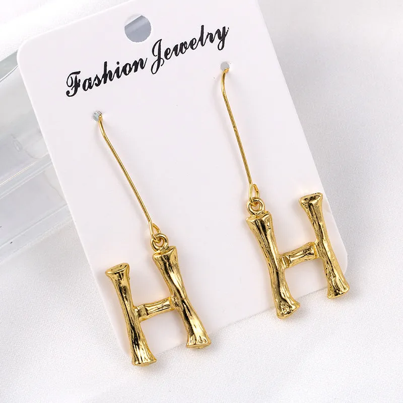 Alloy letter Earrings