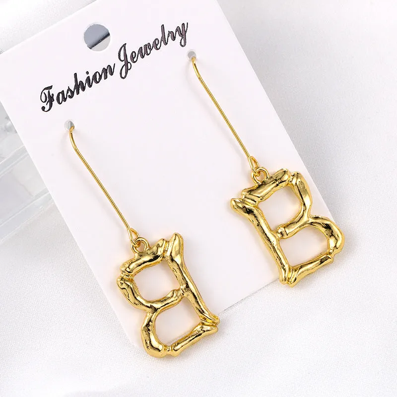 Alloy letter Earrings