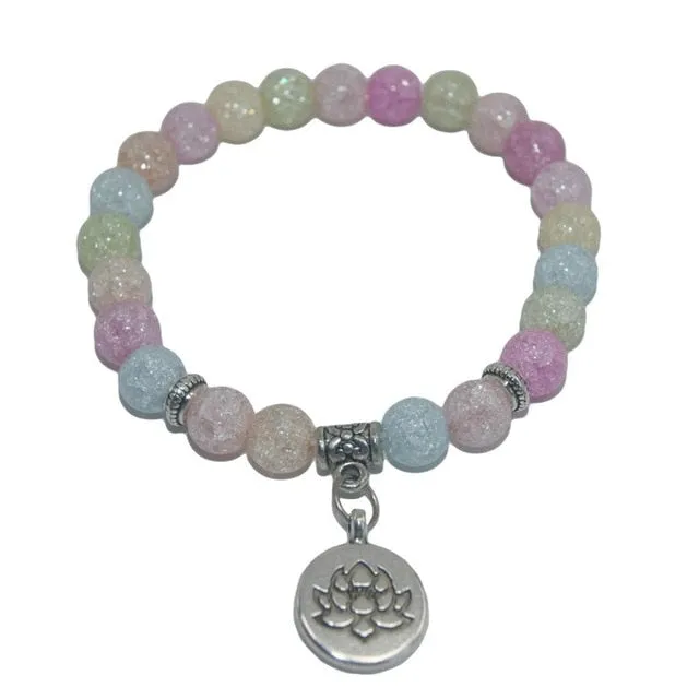 Amethysts  Tiger Eye Turquoises Bracelet For Women