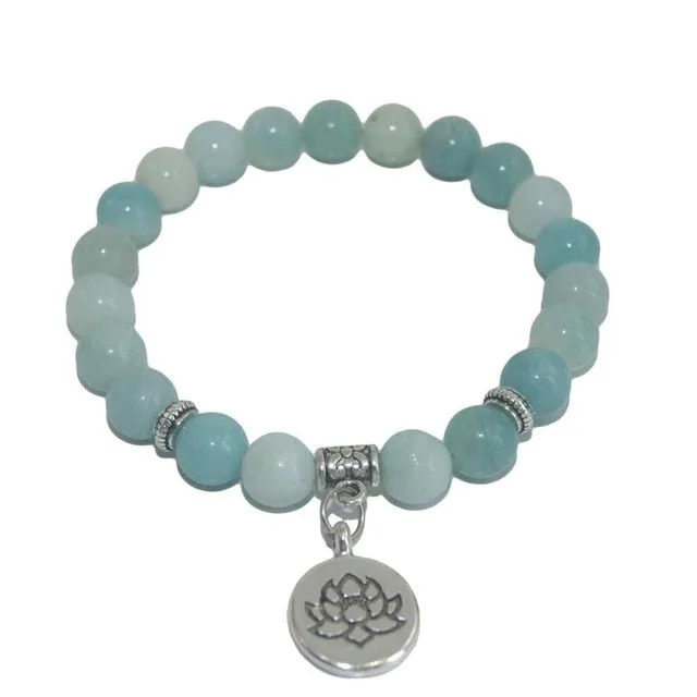 Amethysts  Tiger Eye Turquoises Bracelet For Women