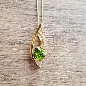 Arizona Peridot Gold Jewelry Cascade Pendant