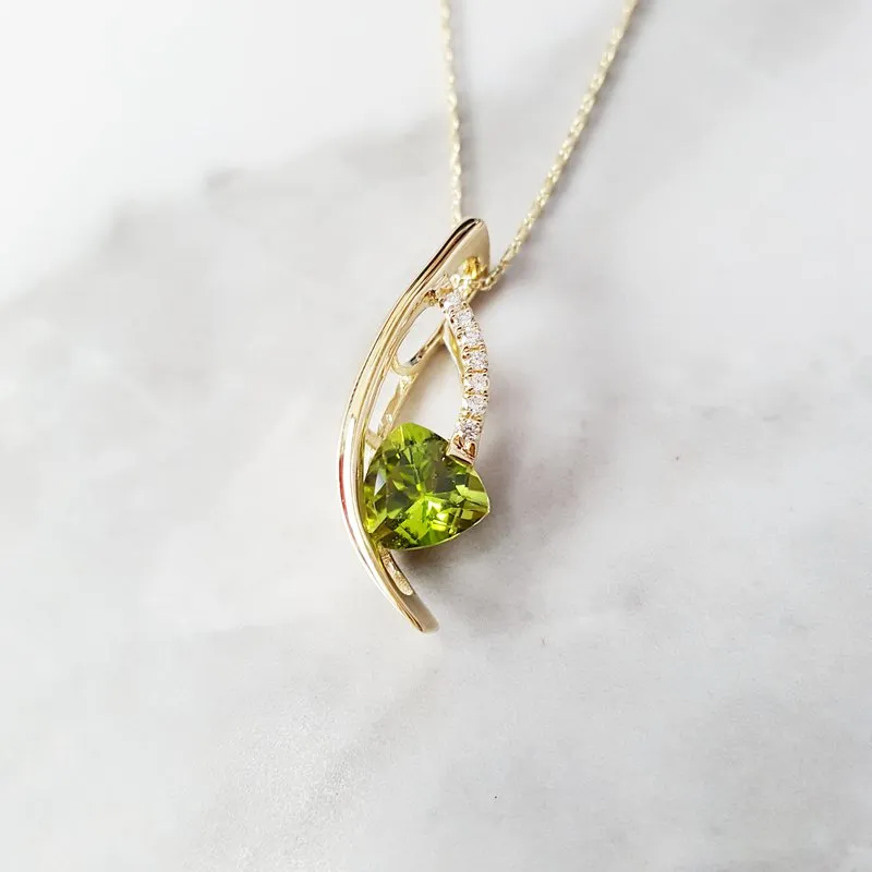 Arizona Peridot Gold Jewelry Cascade Pendant