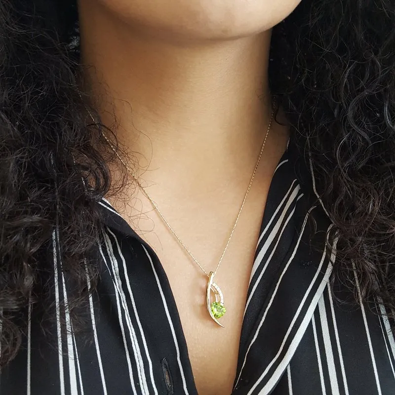 Arizona Peridot Gold Jewelry Cascade Pendant