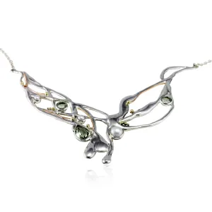 Banyan Freshwater Pearl and Green Amethyst Necklace