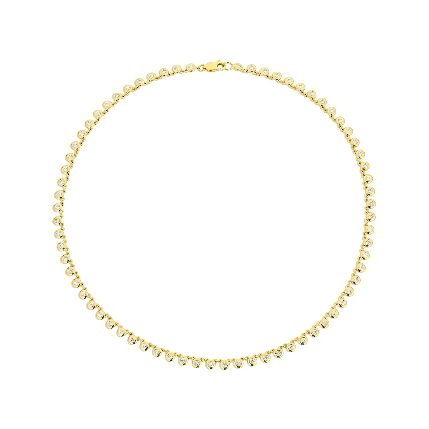 Bezel Diamond Tennis Necklace