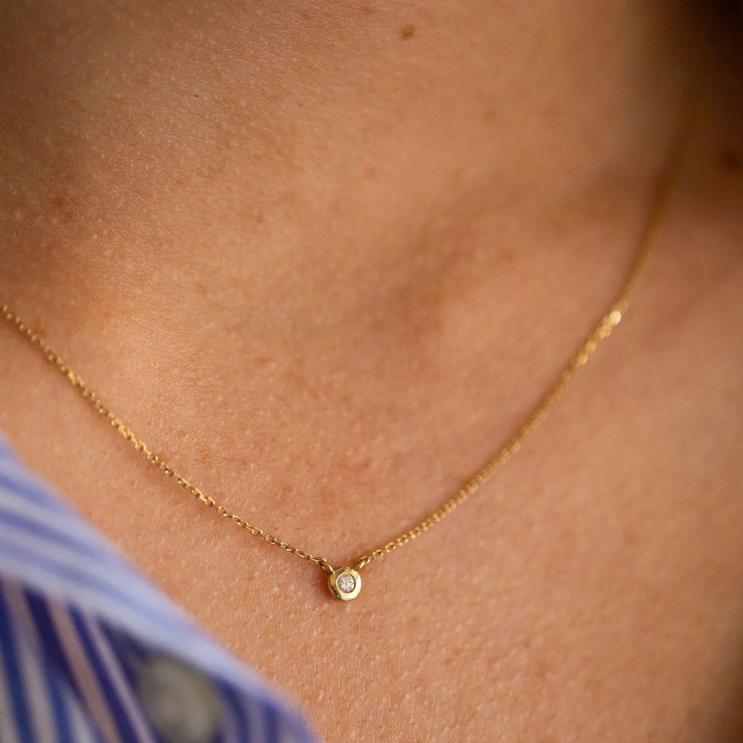 Birthstone Bezel Necklace