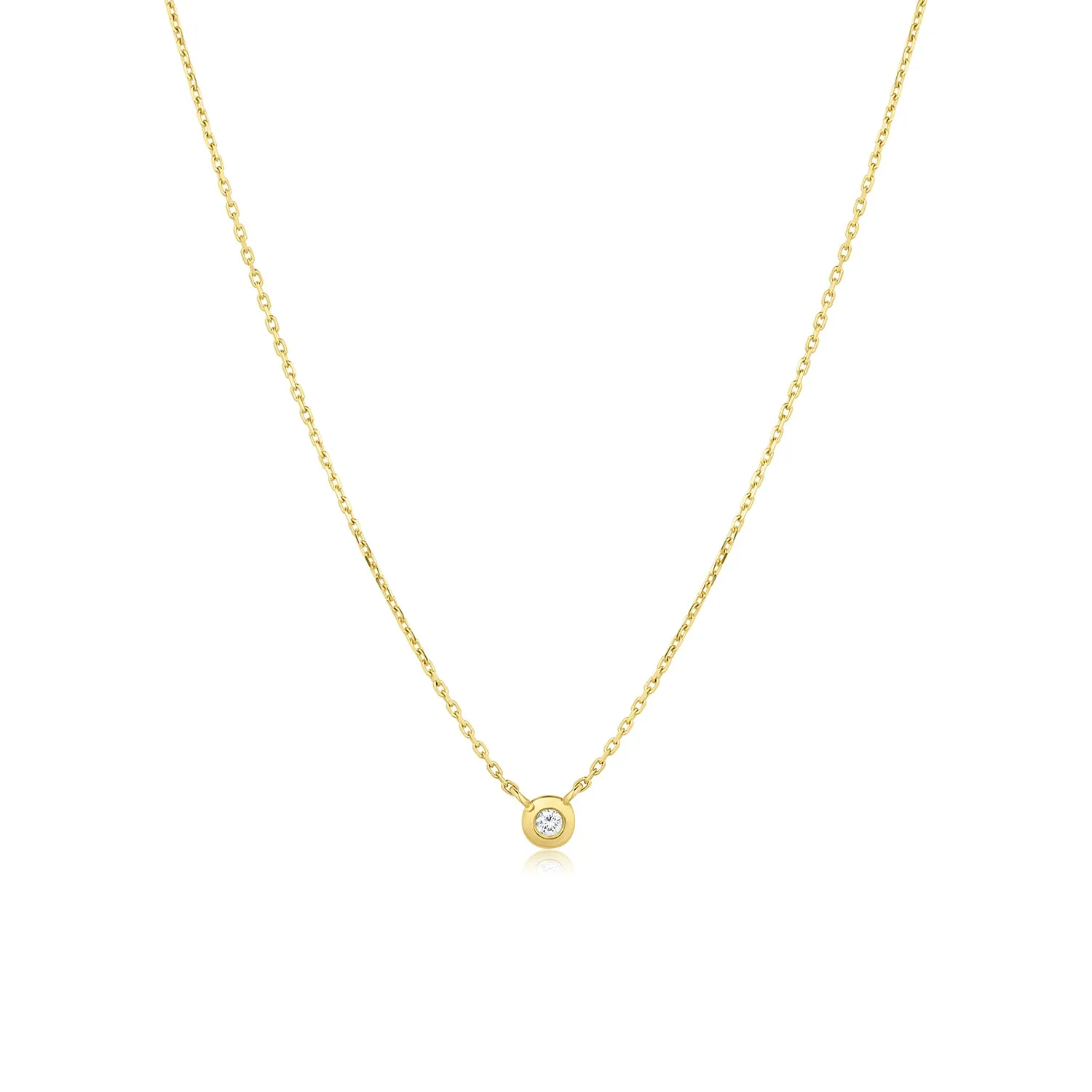 Birthstone Bezel Necklace