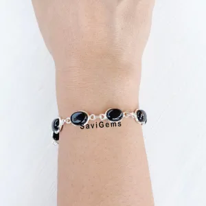 Black Onyx 925 Sterling Silver Bracelet