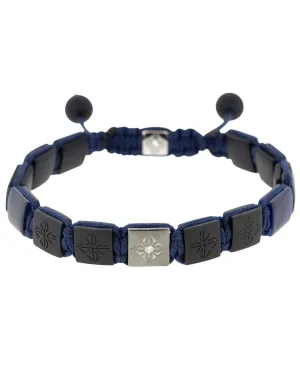 Blue Sapphire and Onyx Lock Bracelet