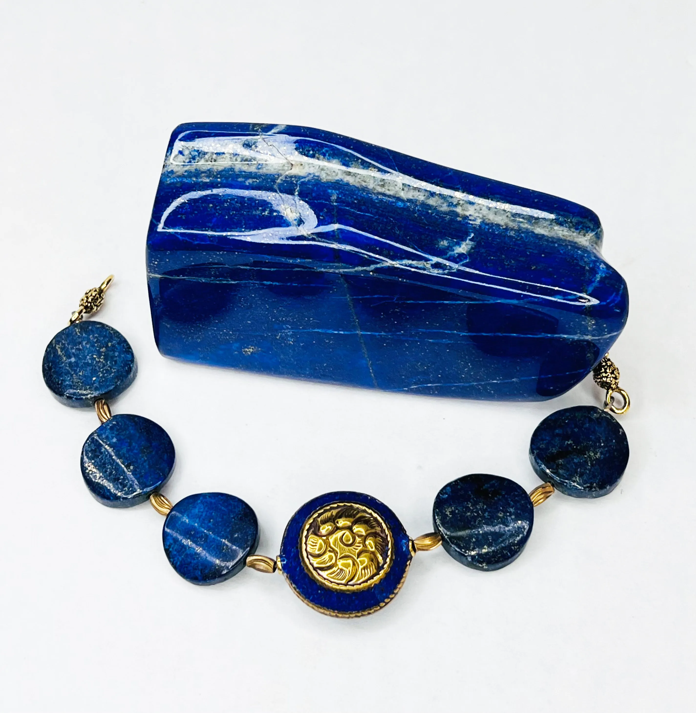 Bodacious Dreams Bracelet - Lapis & Brass