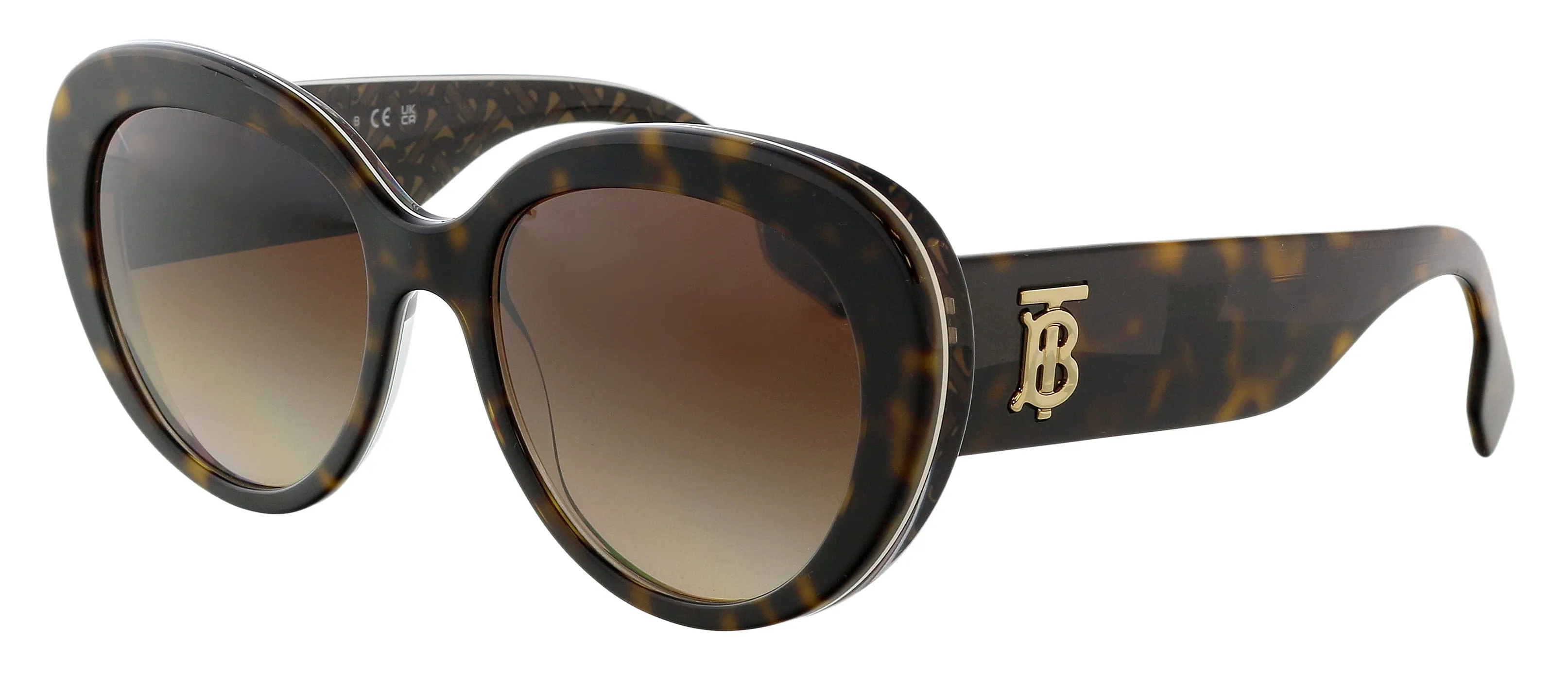 Burberry 0BE4298 38271354 Full Rim Tortoise Cateye Sunglasses