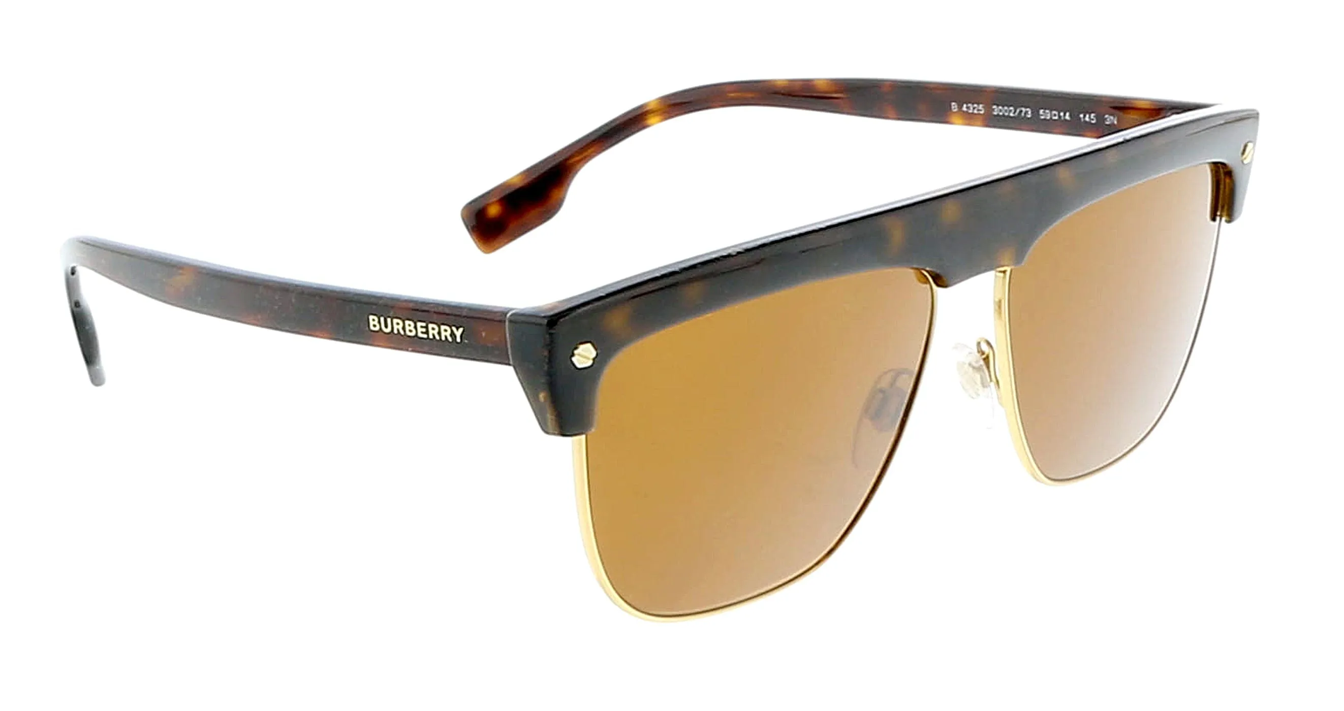 Burberry 0BE4325 30027359 William Dark Havana Full rim Square Sunglasses