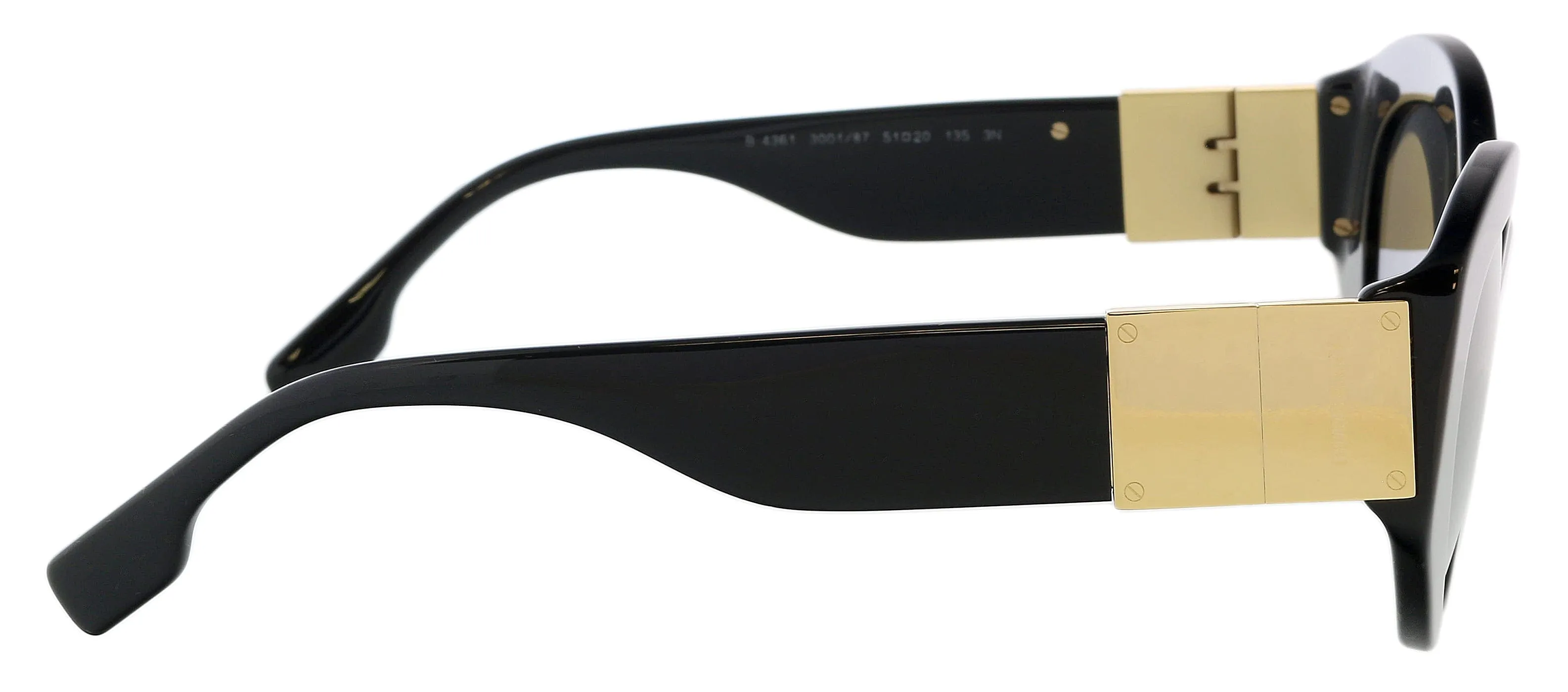 Burberry 0BE4361 30018751 Sophia Full Rim Black Oval Sunglasses