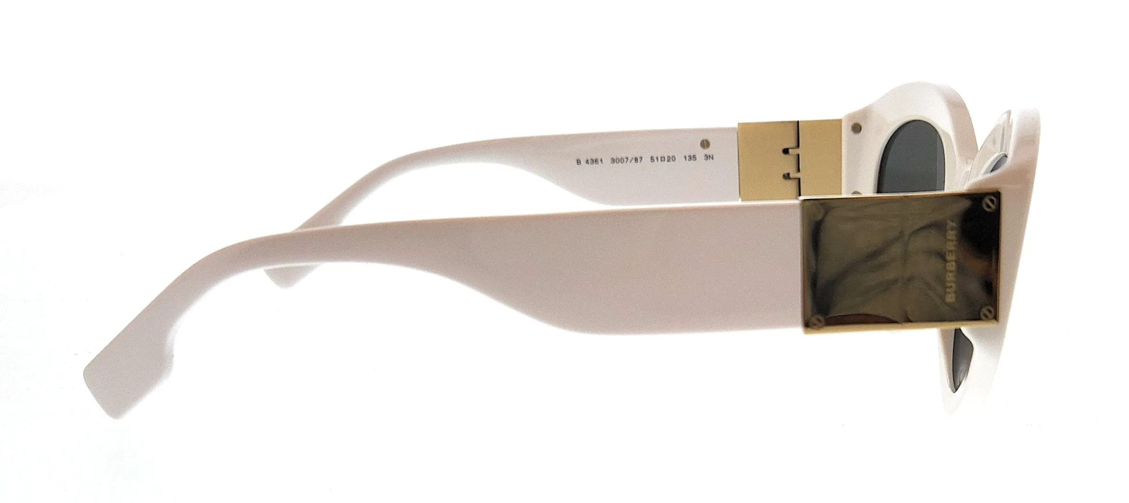Burberry 0BE4361 300787 Sophia Full Rim White Oval Sunglasses