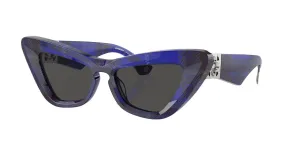 Burberry 0BE4421U 411487 Check Blue Cateye Sunglasses