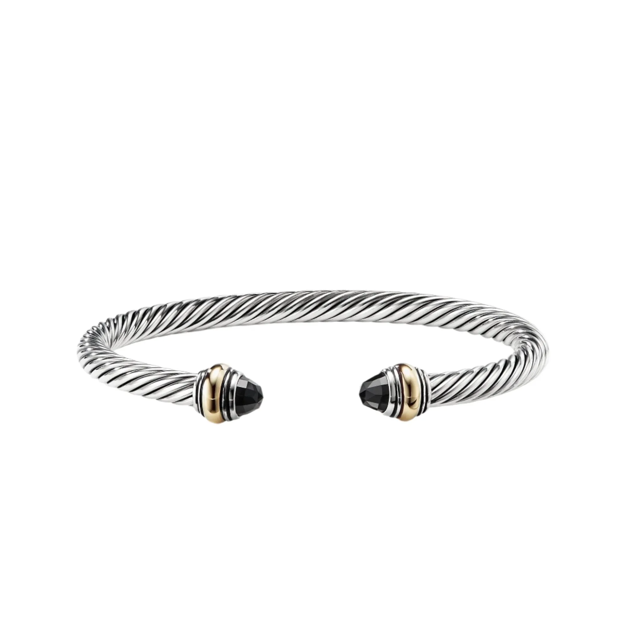 Cable Classic Bracelet with Black Onyx and Gold