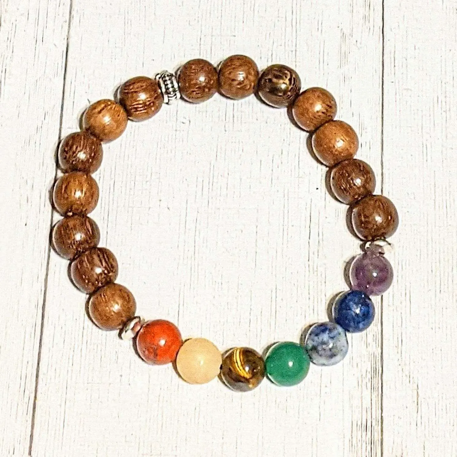 Chakra Coconut Bead Diffuser Bracelet - Energy & Balance