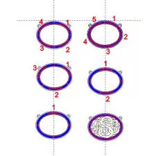 Classic Border Oval Monogram Mothers Necklace