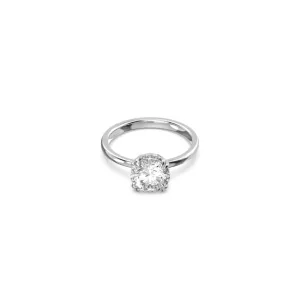 Constella Cocktail Princess Cut White Rhodium Plated Ring
