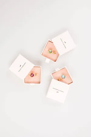 Emma Crystal Adjustable Birthstone Ring