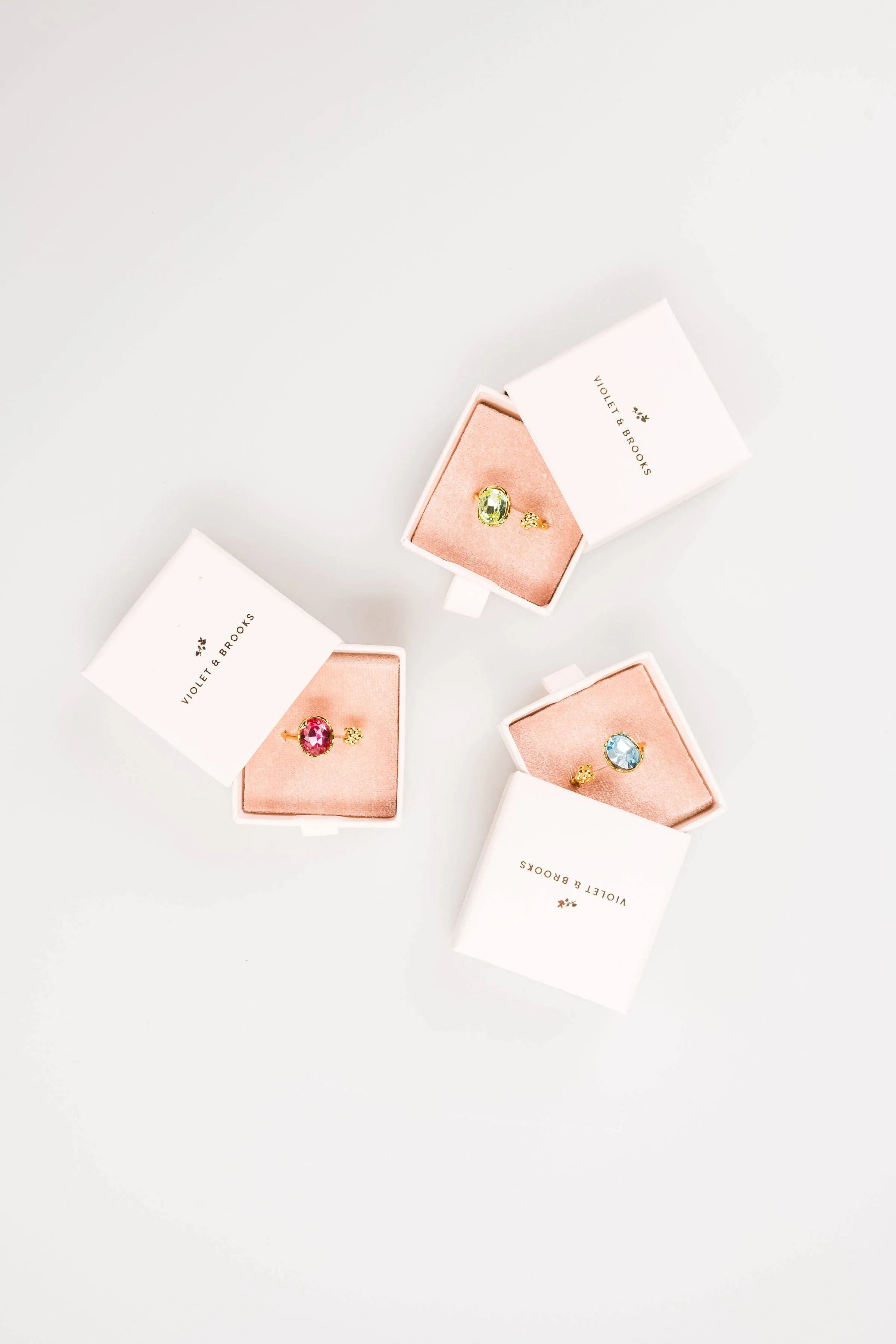 Emma Crystal Adjustable Birthstone Ring