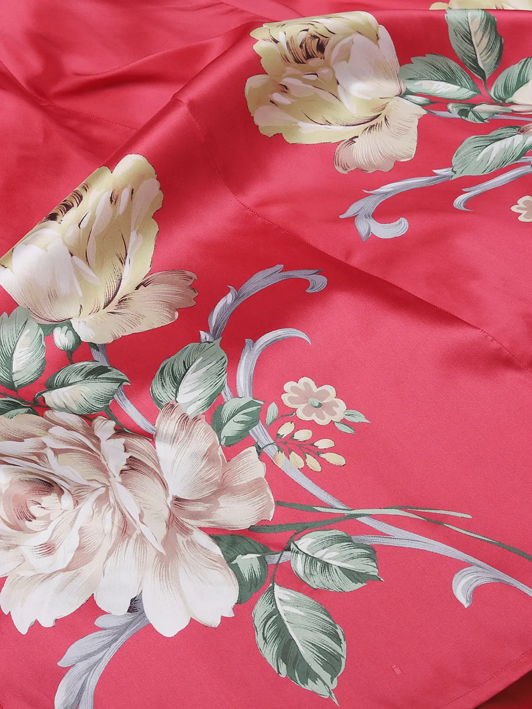 Girl's Coral Pink Digital Print Gown - Bitiya By Bhama