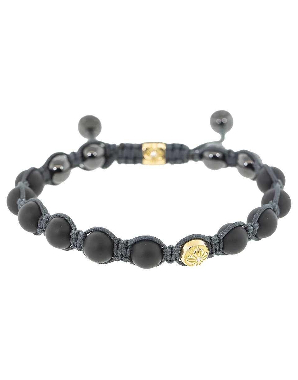 Gold and Onyx Bead Bracelet