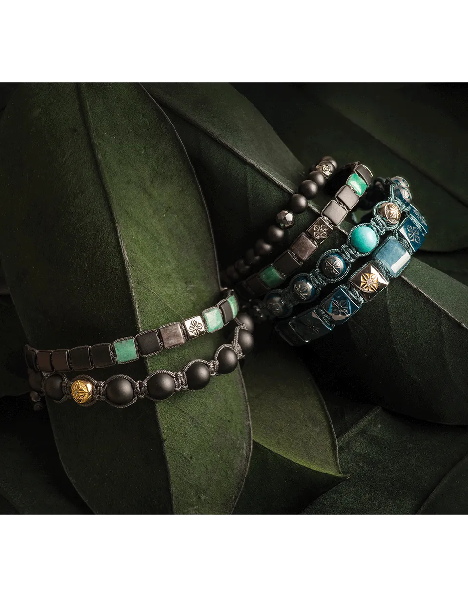 Gold and Onyx Bead Bracelet