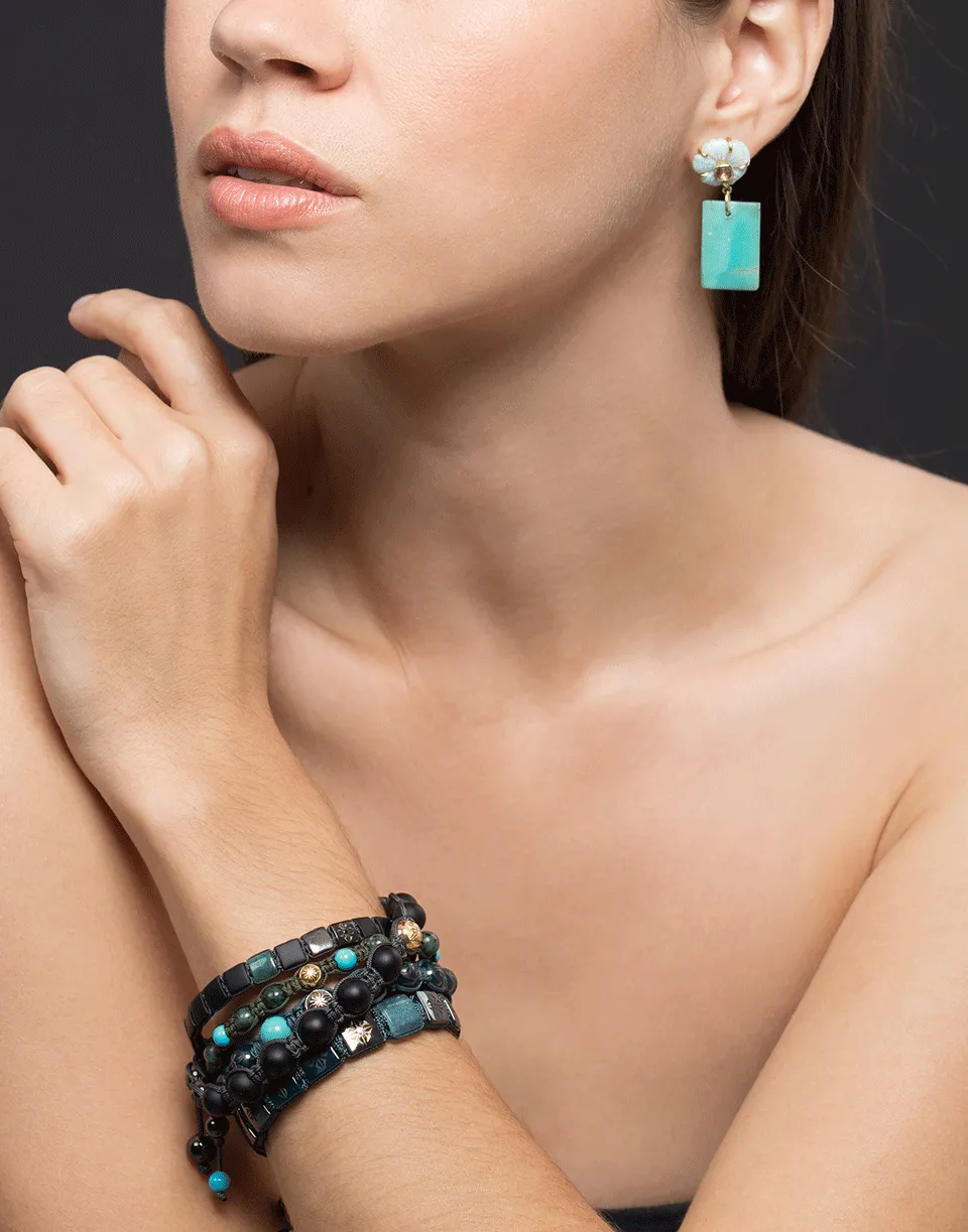Gold and Onyx Bead Bracelet