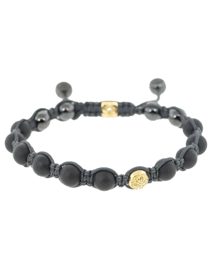 Gold and Onyx Bead Bracelet