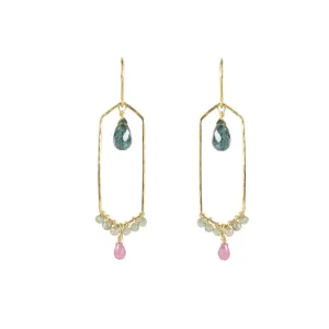 Kyanite Pink Sapphire Zircon Earrings E020TRP by Vannucci
