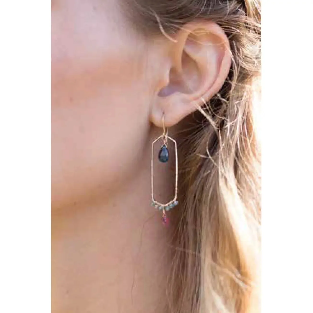 Kyanite Pink Sapphire Zircon Earrings E020TRP by Vannucci