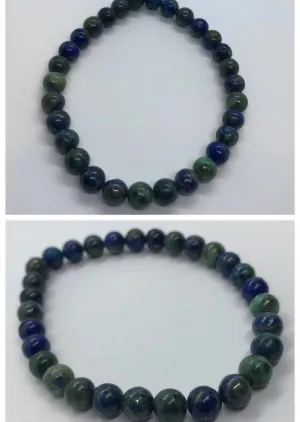 Lapis Chrysocolla Crystal Beaded Bracelet