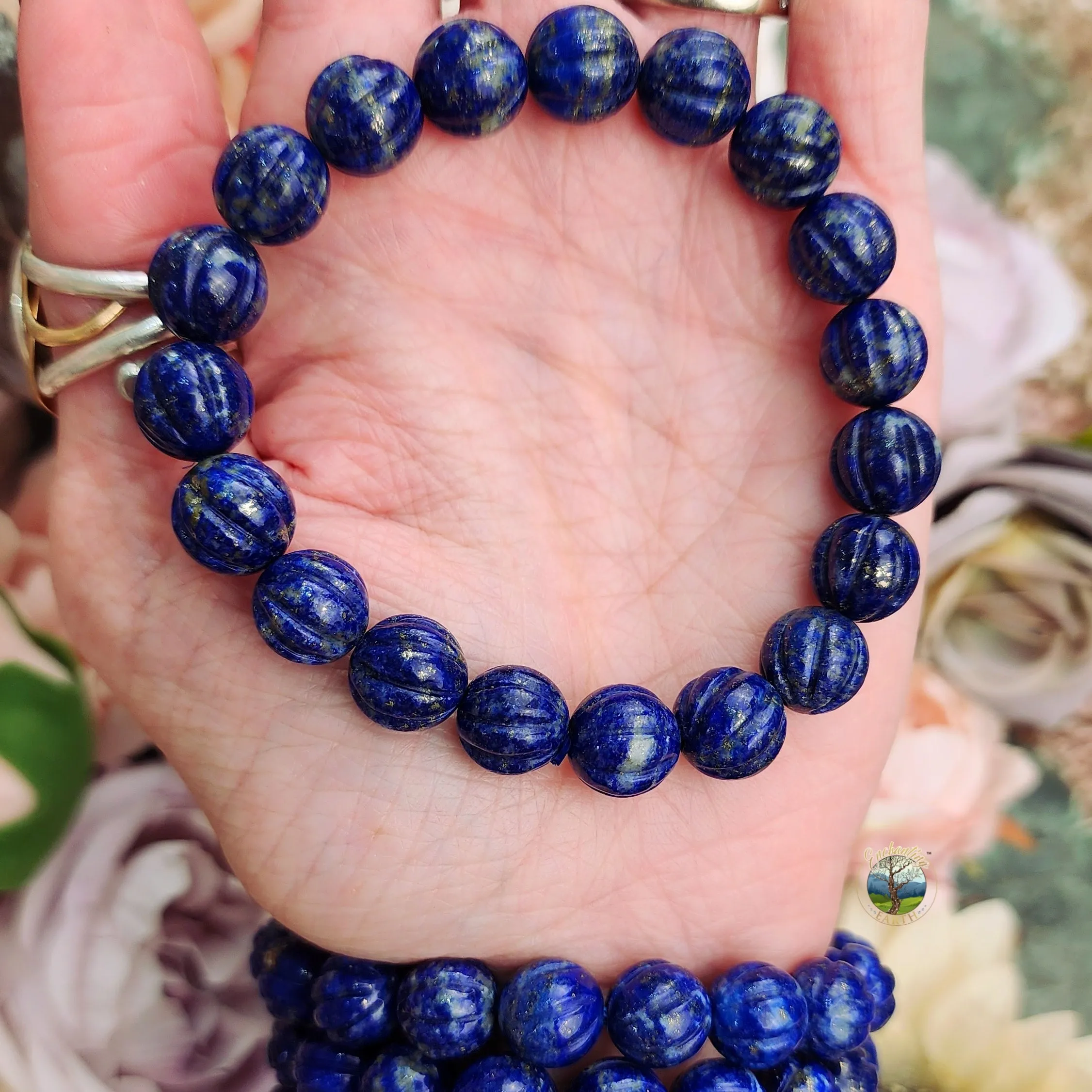 Lapis Lazuli Carved Bracelet for Confidence, Intuition and Power